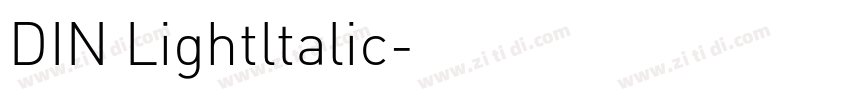 DIN Lightltalic字体转换
